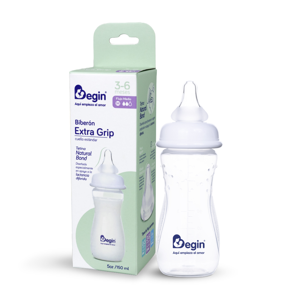 Biberón Begin extra grip cuello estándar / sin agarradera / 5 oz - Image 2