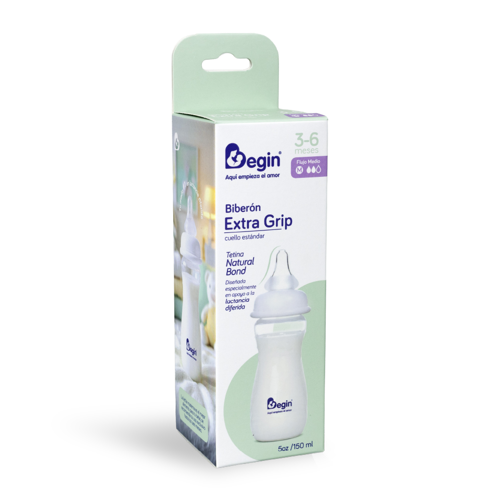 Biberón Begin extra grip cuello estándar / sin agarradera / 5 oz - Image 3