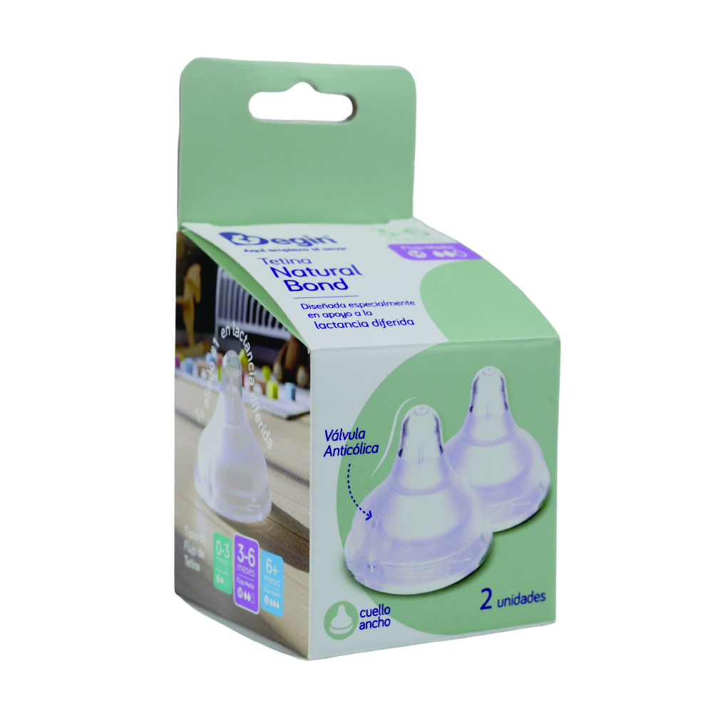 Tetina Natural Bond Cuello Ancho Flujo Medio M 3–6 meses | Begin - Image 2