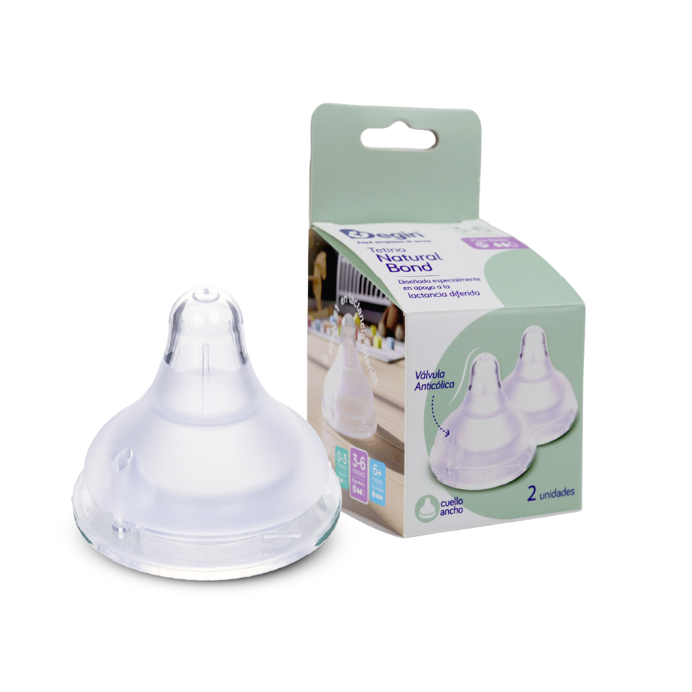 Tetina Natural Bond Cuello Ancho Flujo Medio M 3–6 meses | Begin - Image 3